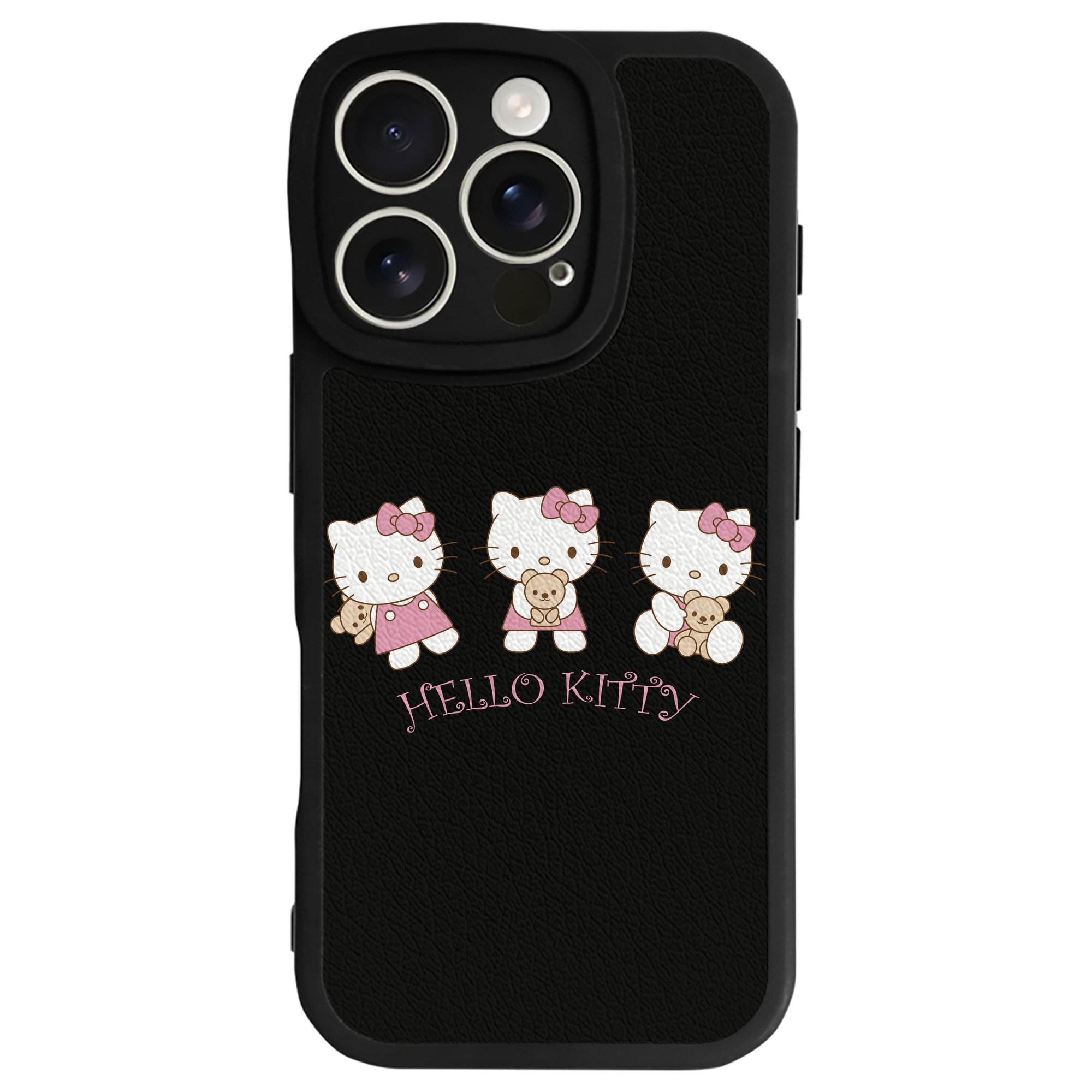 （画像用） Hello Kitty ハローキティ 【iPhone 16シリーズ対応】シリコンスマホケース（レザー調） 材質：シリコン